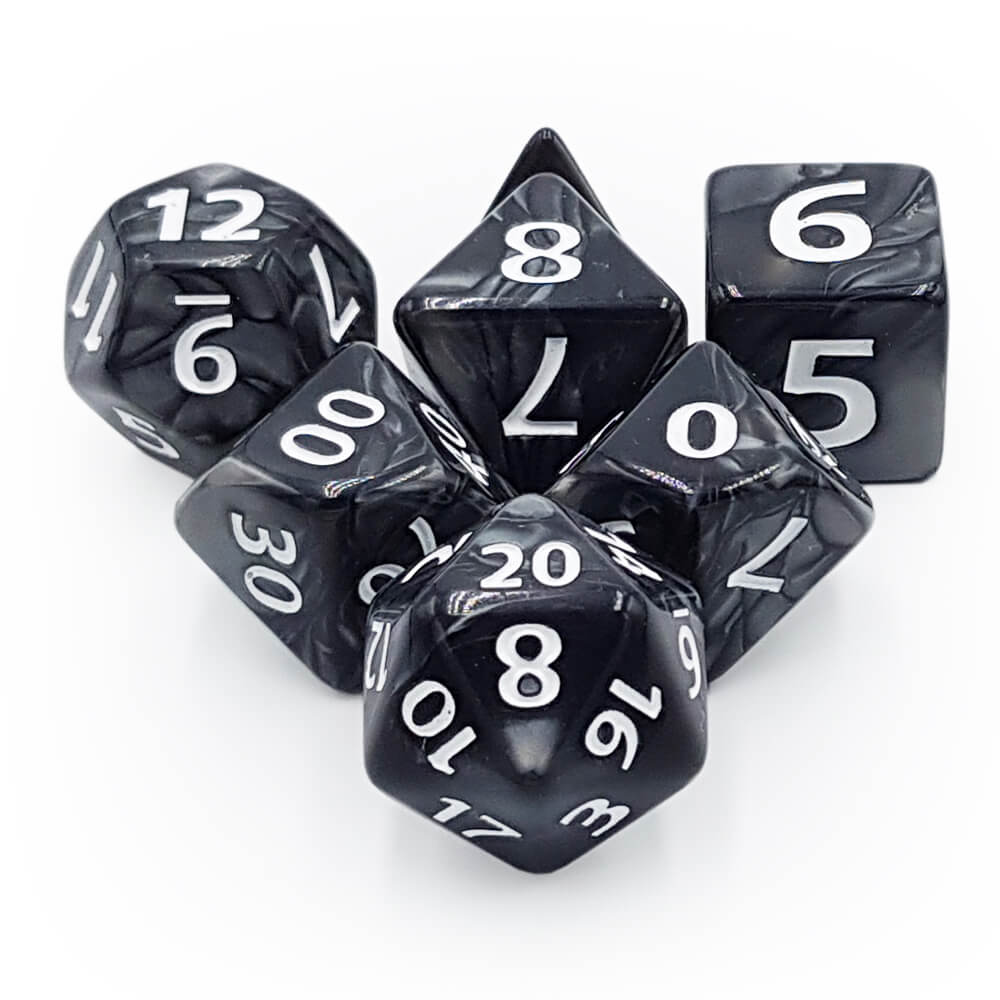 Giant 7 Dice Set - Pearl - Imaginary Adventures